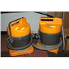 TWO TASKI BORA WORKING CANISTER VACUUMS
