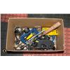 BOX OF ASSORTED TOOLS NEW + USED
