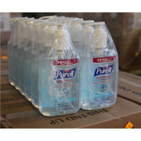 CASE WITH 12 BOTTLES OF PURELL HAND SANITIZER