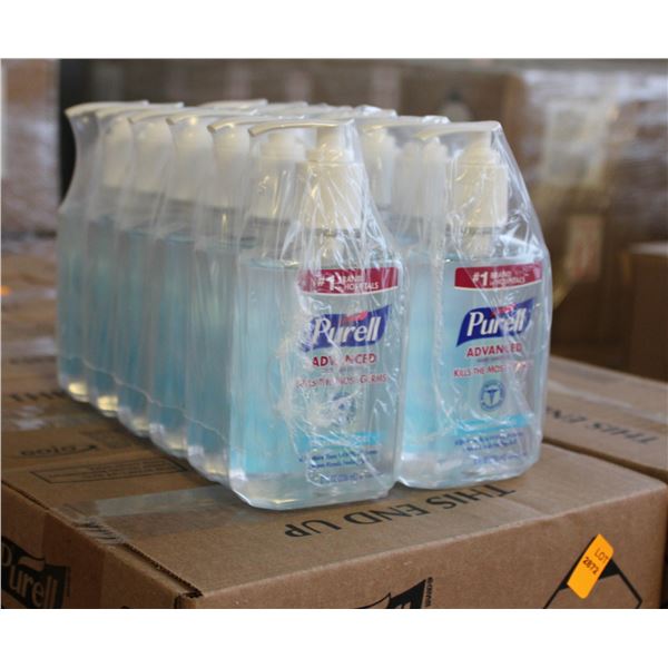 CASE WITH 12 BOTTLES OF PURELL HAND SANITIZER