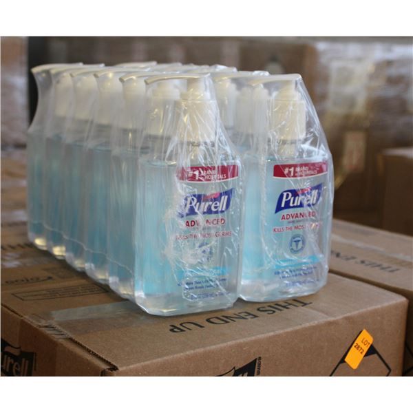 CASE WITH 12 BOTTLES OF PURELL HAND SANITIZER