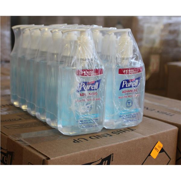 CASE WITH 12 BOTTLES OF PURELL HAND SANITIZER