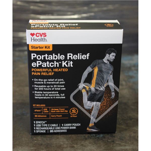 BRAND NEW CVS HEALTH PORTABLE RELIEF EPATCH KIT