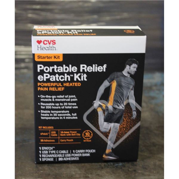 BRAND NEW CVS HEALTH PORTABLE RELIEF EPATCH KIT