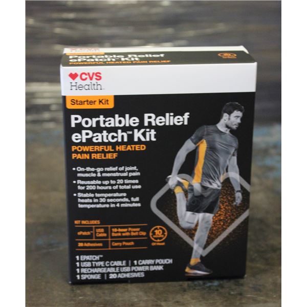 BRAND NEW CVS HEALTH PORTABLE RELIEF EPATCH KIT