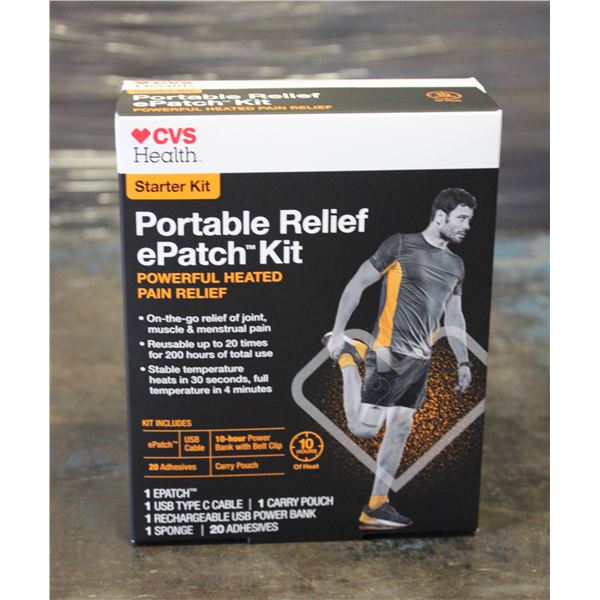 BRAND NEW CVS HEALTH PORTABLE RELIEF EPATCH KIT