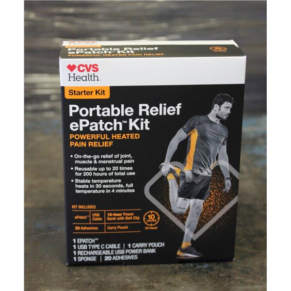 BRAND NEW CVS HEALTH PORTABLE RELIEF EPATCH KIT