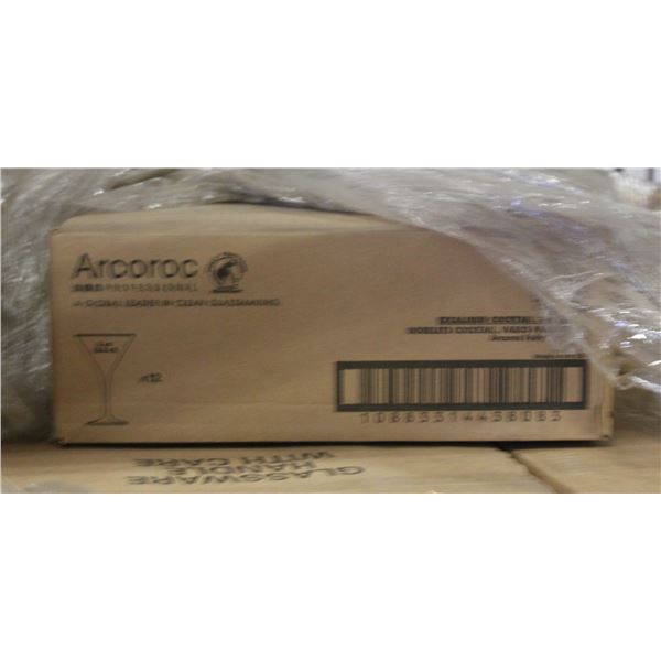 CASE OF 12 ARCOROC 3 OZ COCKTAIL GLASSES