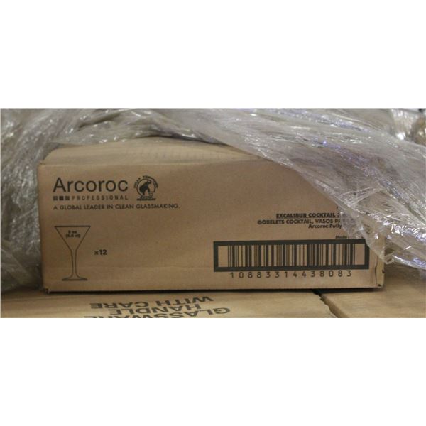 CASE OF 12 ARCOROC 3 OZ COCKTAIL GLASSES