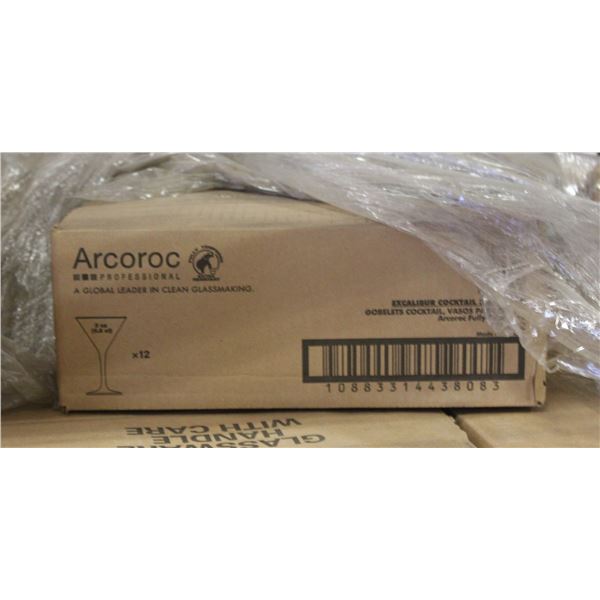 CASE OF 12 ARCOROC 3 OZ COCKTAIL GLASSES