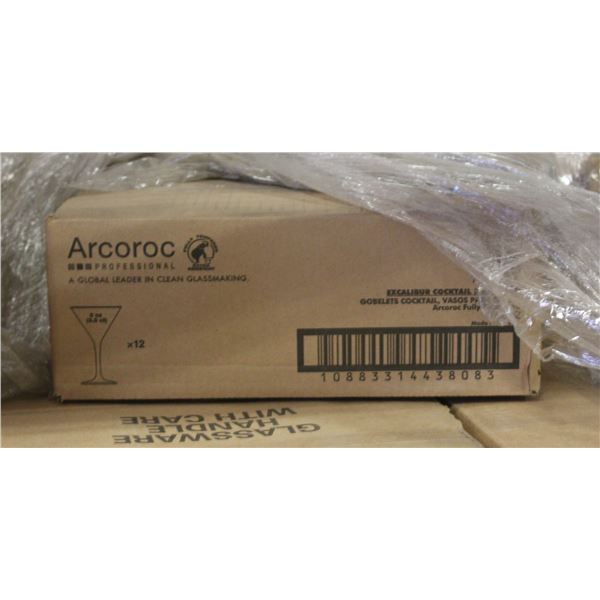 CASE OF 12 ARCOROC 3 OZ COCKTAIL GLASSES