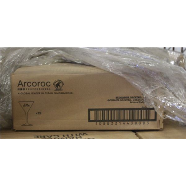 CASE OF 12 ARCOROC 3 OZ COCKTAIL GLASSES