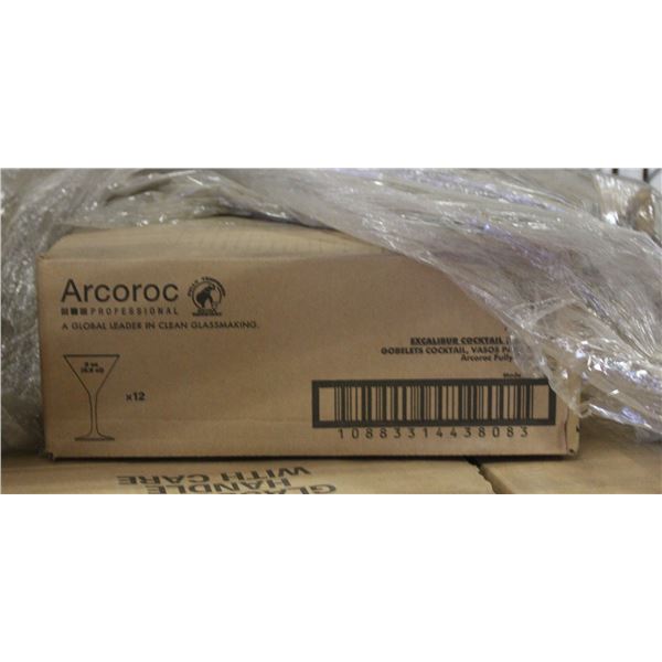 CASE OF 12 ARCOROC 3 OZ COCKTAIL GLASSES