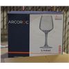 Image 1 : CASE WITH 4 BOXES OF 6 ARCOROC WINE GLASSES