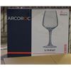Image 1 : CASE WITH 4 BOXES OF 6 ARCOROC WINE GLASSES