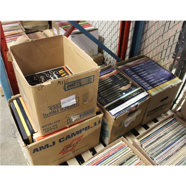 4 BOXES OF ASSORTED RECORDS