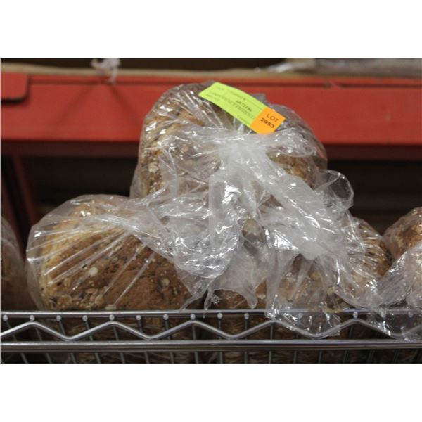 3 PREVIOUSLY FROZEN LOAFS OF BREAD