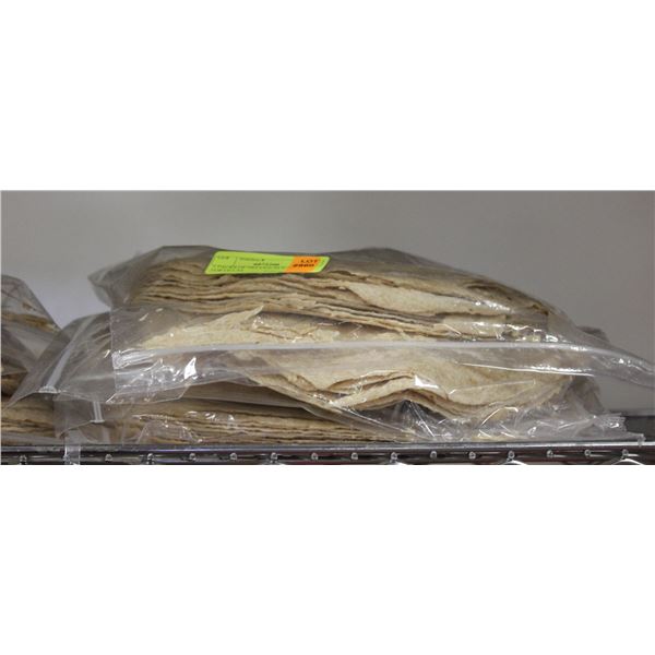 5 PACKS OF PREVIOUSLY FROZEN TORTILLAS