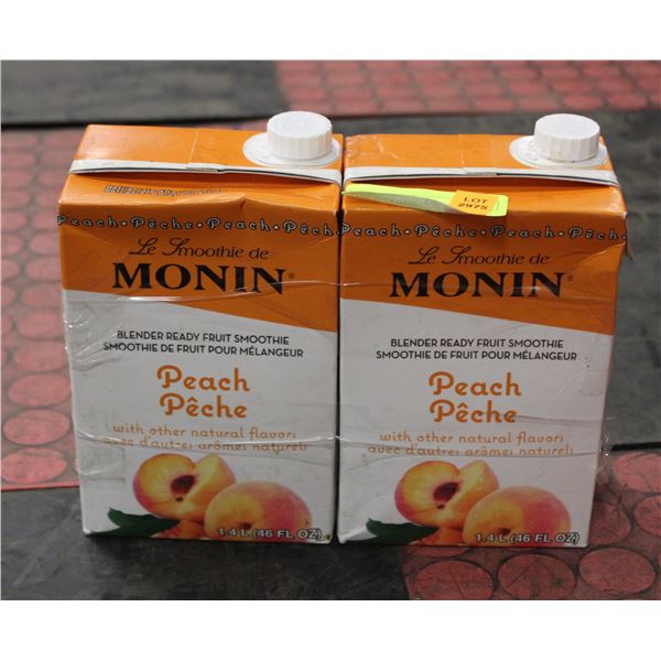 TWO 1.4L  MONIN BLENDER READY FRUIT SMOOTHIE