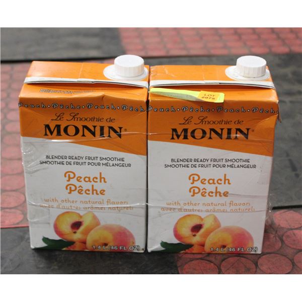 TWO 1.4L  MONIN BLENDER READY FRUIT SMOOTHIE