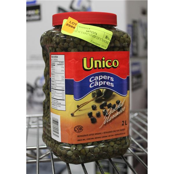 UNICO 2L CONTAINER OF CAPERS BB NOV 2026
