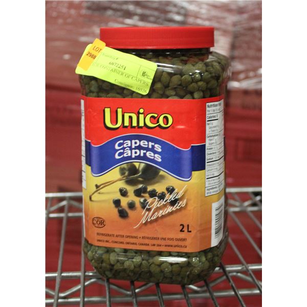 UNICO 2L CONTAINER OF CAPERS BB NOV 2026