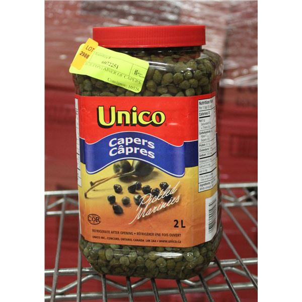 UNICO 2L CONTAINER OF CAPERS BB NOV 2026