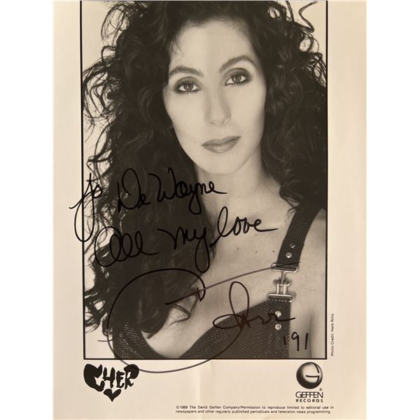 Cher  signed photo