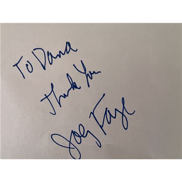 Actor Joey Faya autograph