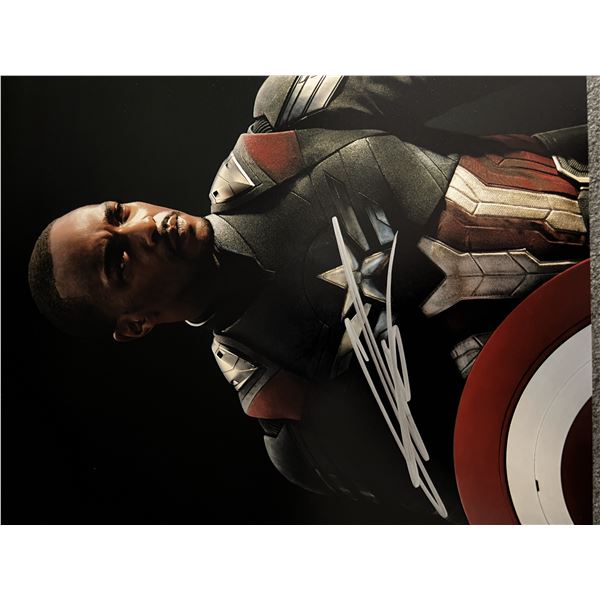 Captain America Anthony Mackie signed movie photo