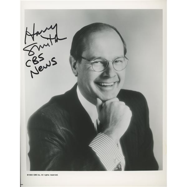 Harry Smith signed CBS photo
