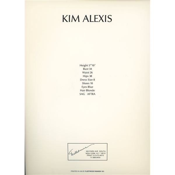 Kim Alexis signed Wilhelmina Modeling Agency photo