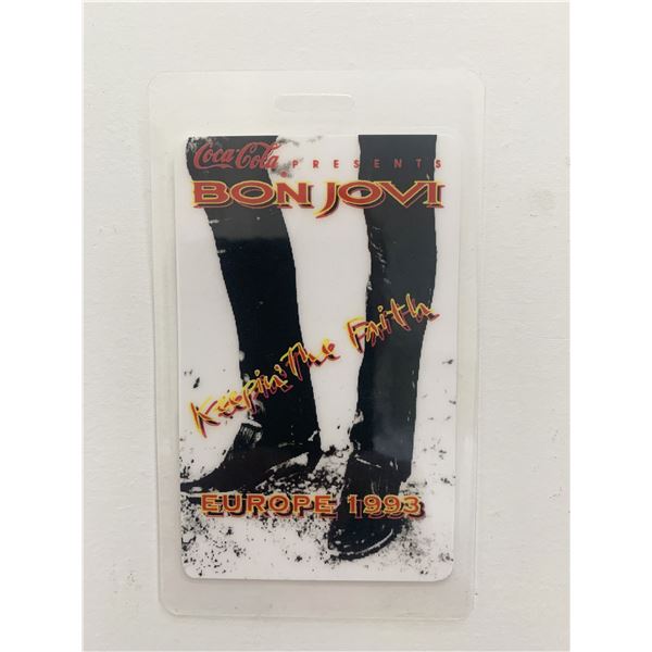 Bon Jovi Backstage Pass- 1993