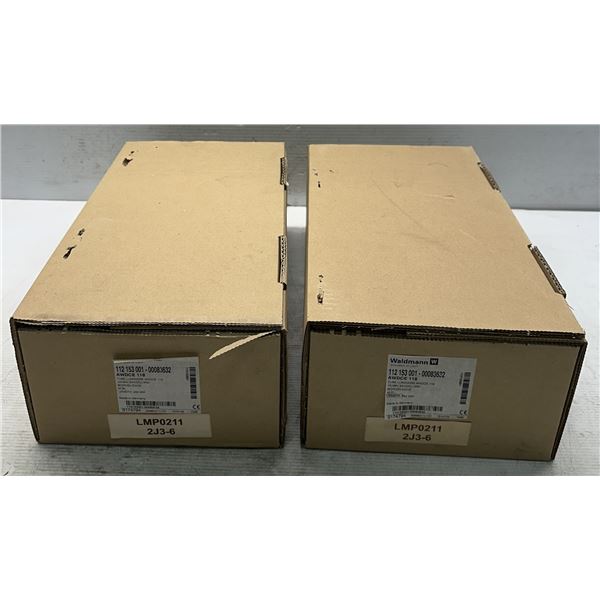 (2) Waldmann #AWDCE 118 24VDC 1x18W IP 67 Tube Luminaire Lights