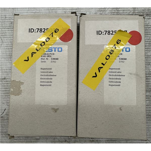 (2) Festo #VSVA-B-P53E-H-A1-1R5L Directional Valves