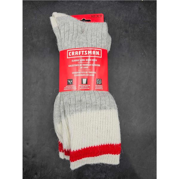 Craftsman Classic Wool Socks 3pk (size 10-13)