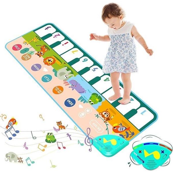 Baby Piano Musical Mats - Jefshon 35 Music Sounds Dance Floor Mat, Music Keyboard Touch Playmat Earl