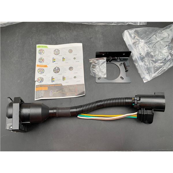 7 Way RV Trailer Light Connector Socket 7 Pin Wire Electrical Trailer Adapter Quick Converter with M