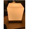 Image 1 : Light Accents Wooden Table Lamp With Cube Shade