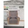 Image 2 : Easy Going Reversible Sofa Cover 2ct-Recliner Grey/Ivory