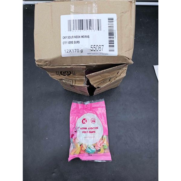 Circle K Sour Worms Candy (12 x 170g)