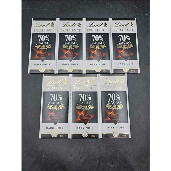 Lindt Excellence Dark Chocolate Bars (100g x 7)