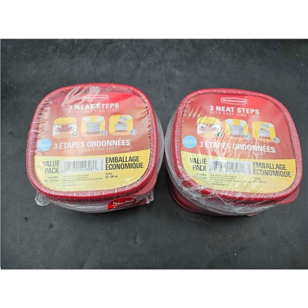 Rubbermid Storage Container & Lids (2 x 2)