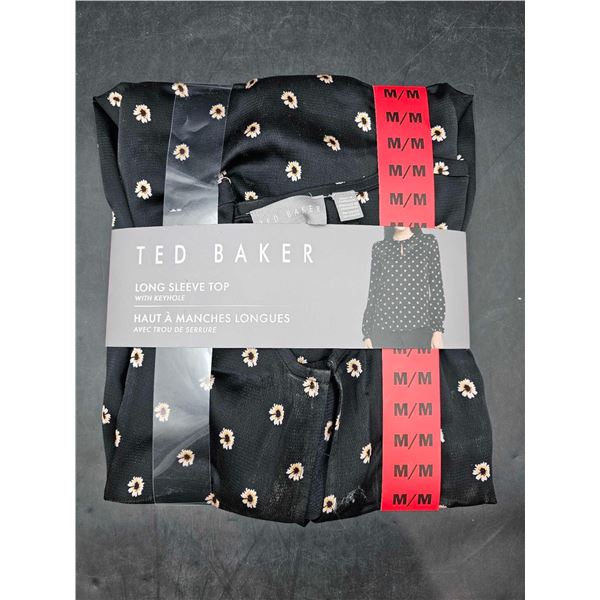 Ted Baker Long Sleeve Top with Keyhole (M)