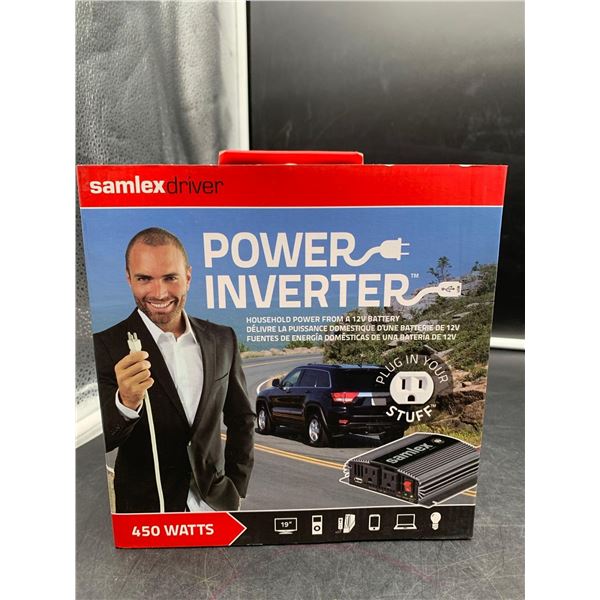 Samlexdriver Power Inverter 450watts household power from a 12 V battery