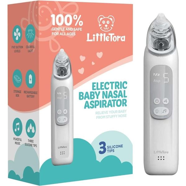 Baby Nasal Aspirator - Rechargeable Electric Nose Sucker Baby Nose Cleaner - Toddlers Booger Mucus S