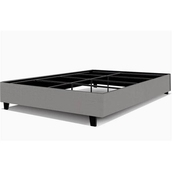 King Size Grey Fabric Mattress Platform Base
