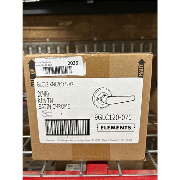 Box of Six Satin Chrome Dummy Door Levers