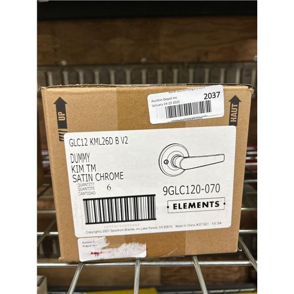 Box of Six Satin Chrome Dummy Door Levers