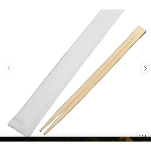 Box of Wrapped Disposable Chopsticks (1000 Count)